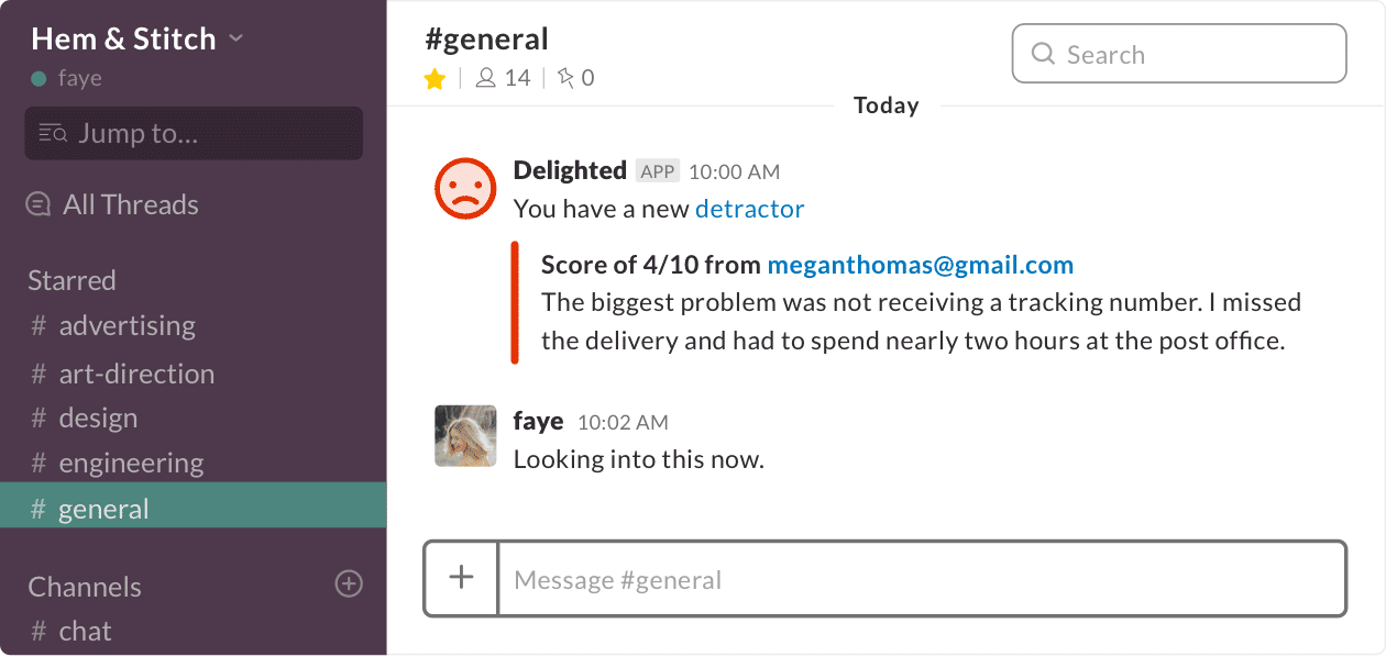 customer feedback analysis slack