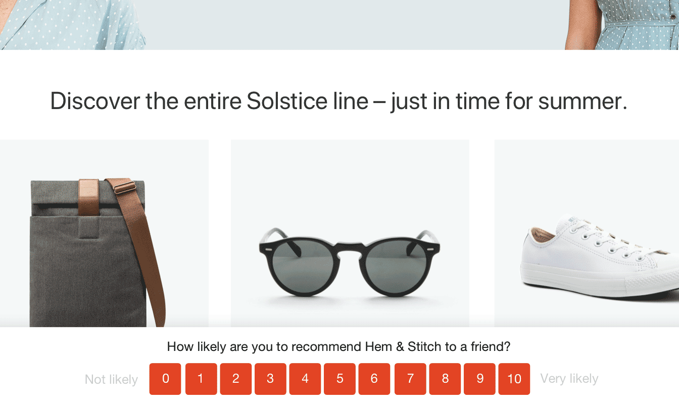 customer survey template NPS web survey