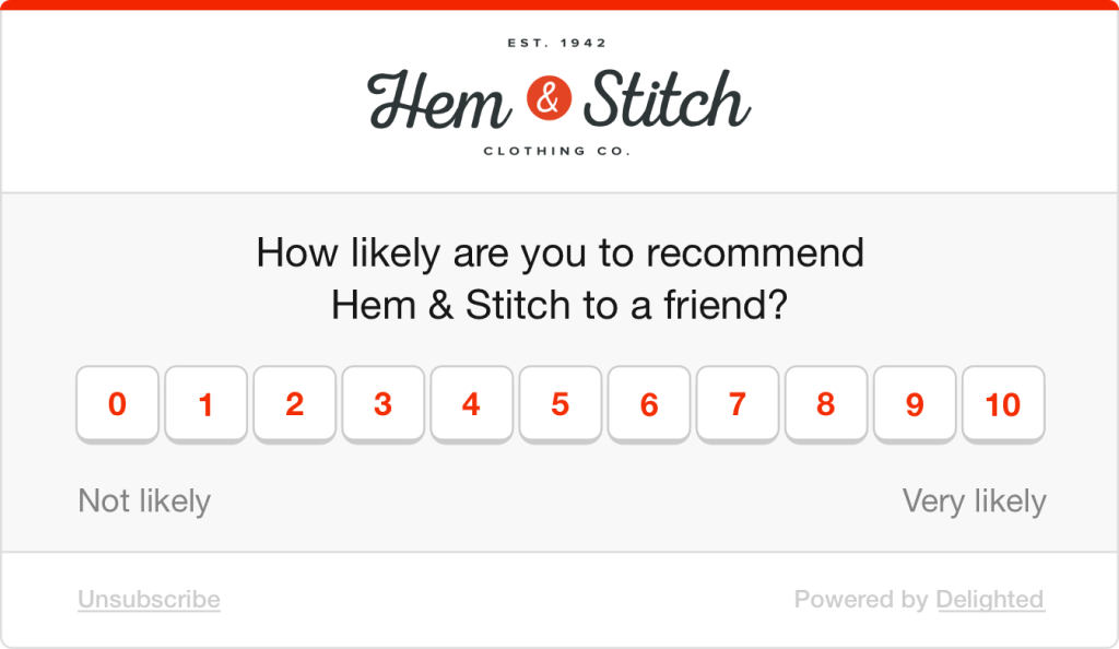 NPS survey example image