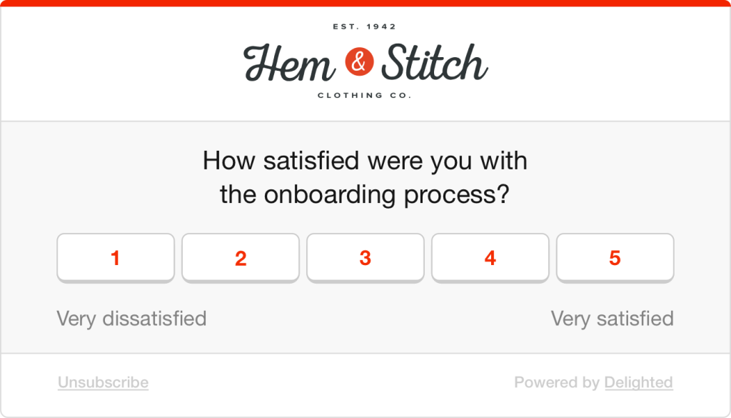 Customer satisfaction survey question example