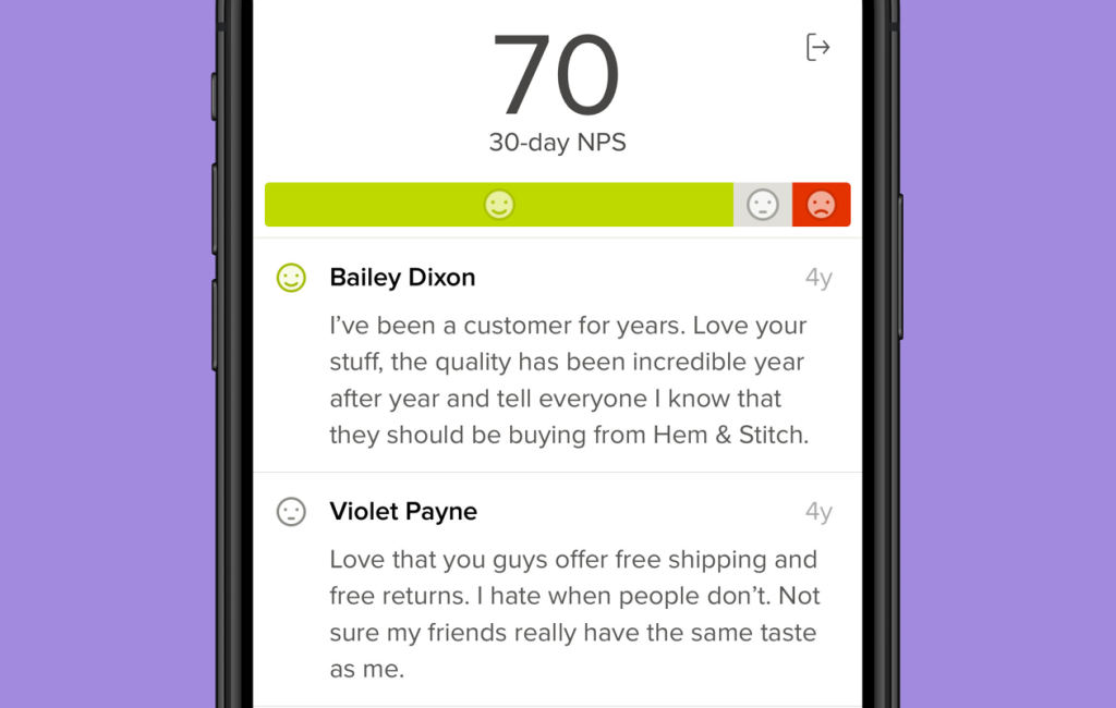 Delighted Customer Experience iOS app