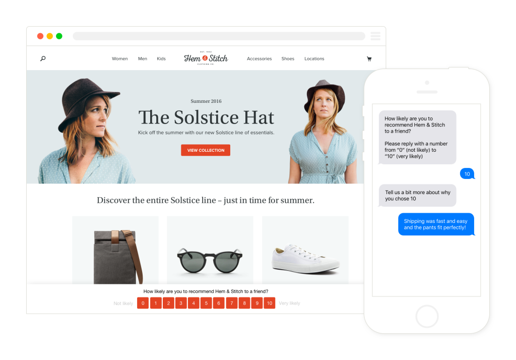 Web and Text Survey question examples