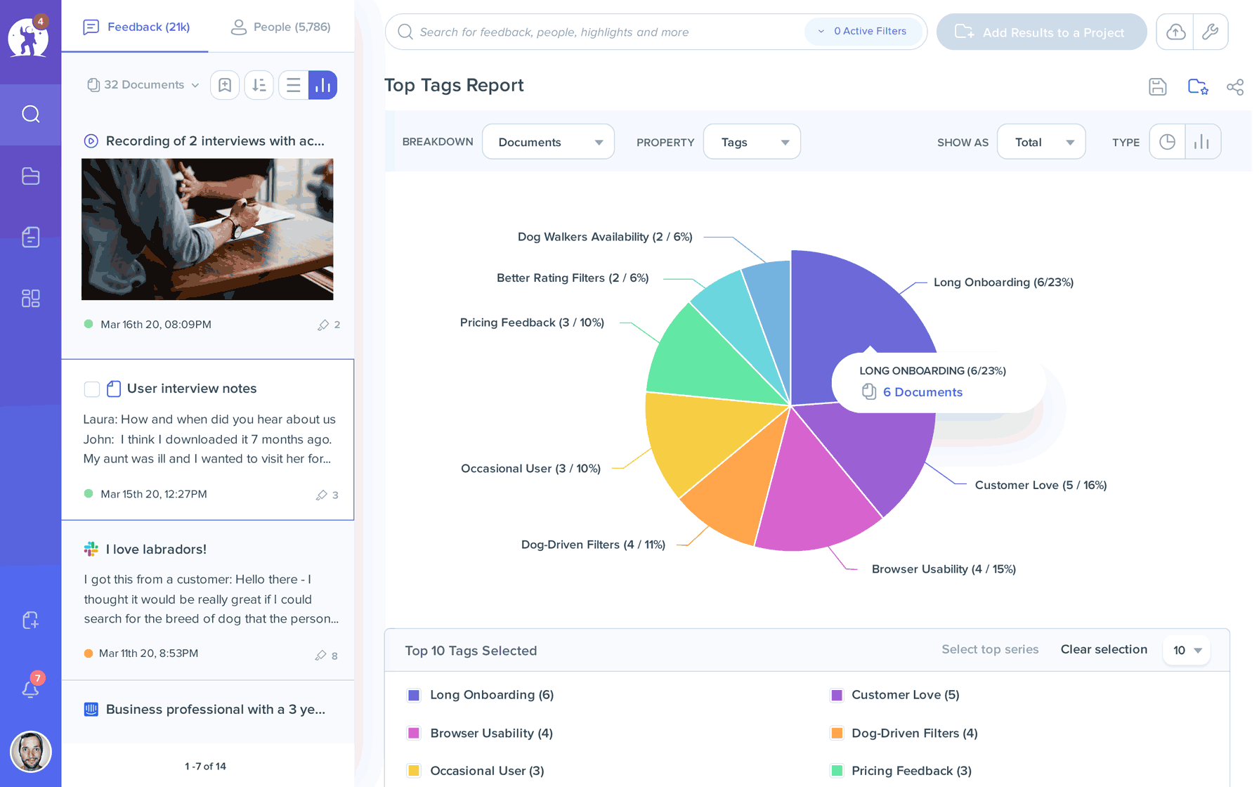 Vista previa de la aplicación