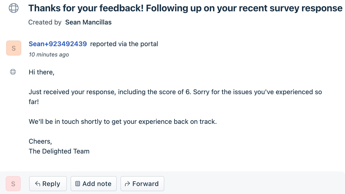 freshdesk integration delighted feedback followup