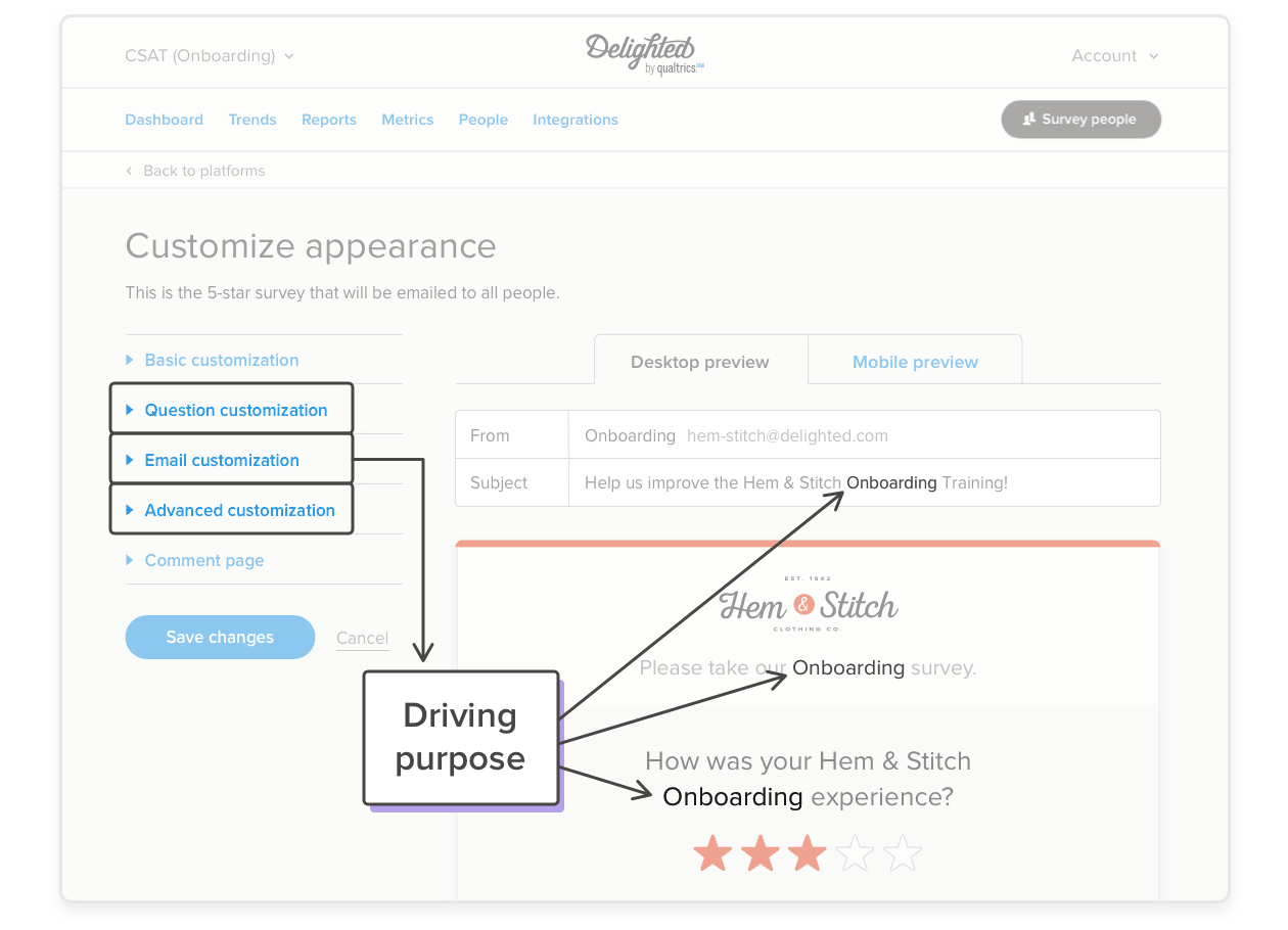 Survey customization