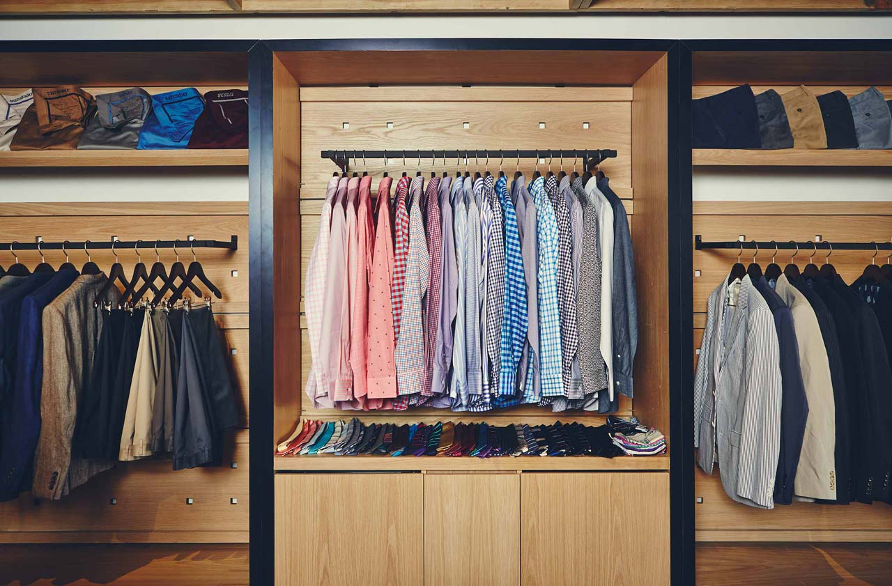 Bonobos shirts in closet