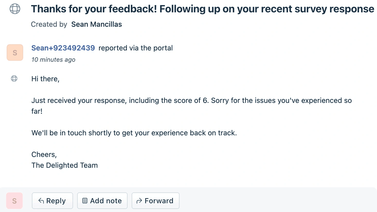 Freshdesk integration feedback follow up
