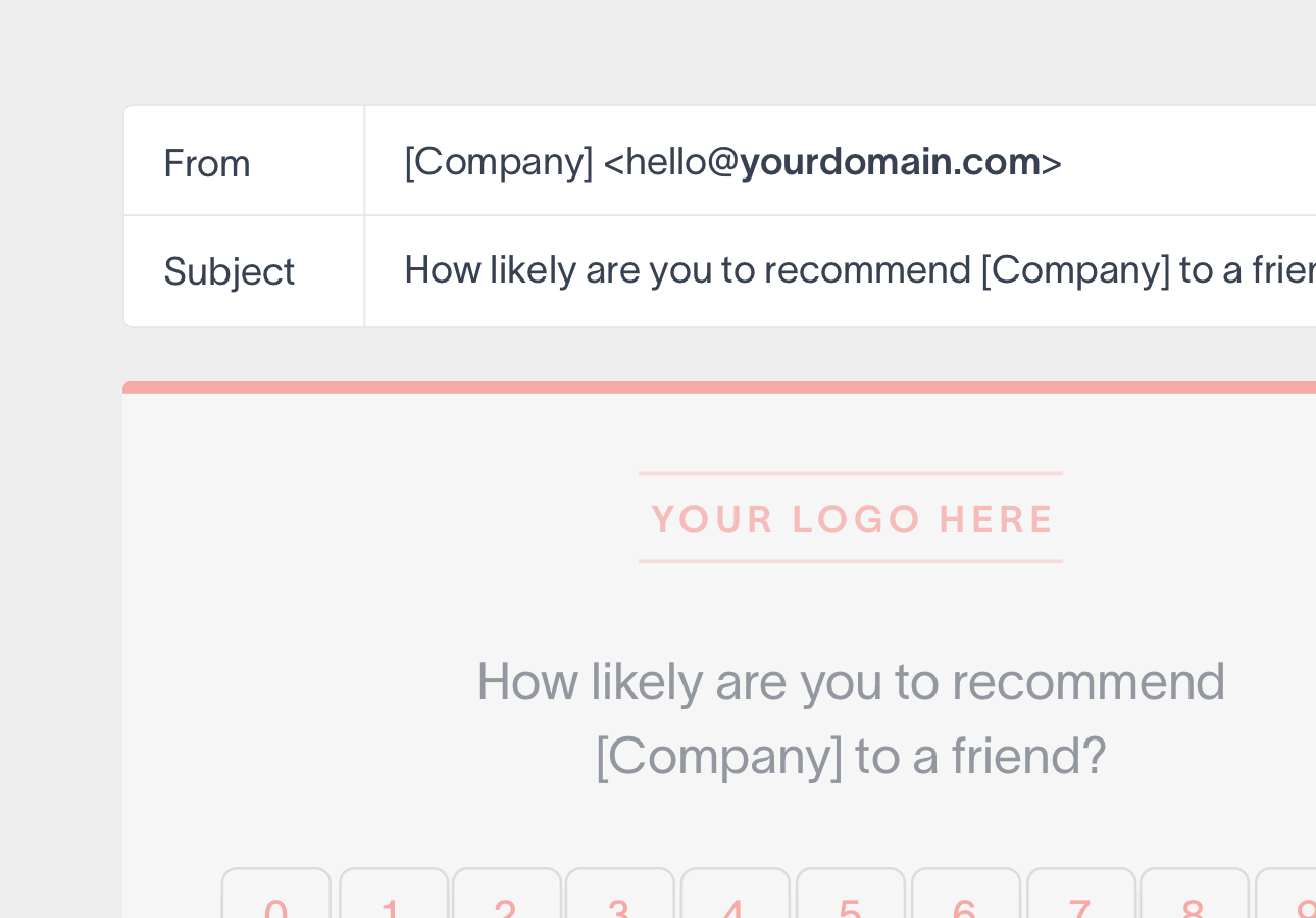 Email survey custom domain