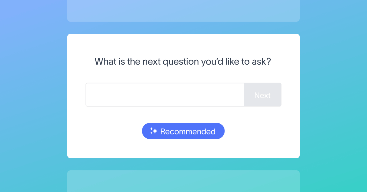 Introducing AI Recommended Questions for Delighted Surveys